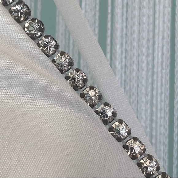 White Satin Spaghetti Strap Maxi Dress NWT - Picture 8 of 16